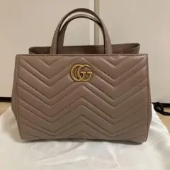 GUCCI グッチ シェブロン 2ウェイ ハンドバッグ GGマーモント