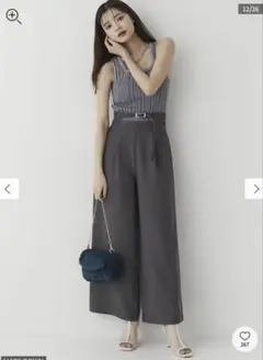 RESEXXY リゼクシー ウエストオープンワイドパンツ グレー