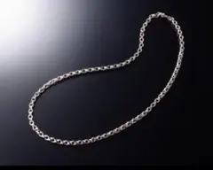 シルバー925 ペーパーチェーンネックレス 55センチ シルバー 048