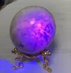 ハックマナイト 天然石スフィア 置物インテリア パワーストーン ラッキー 風水晶