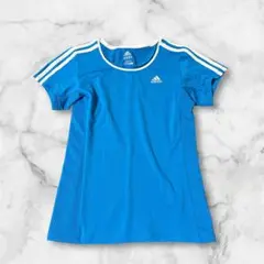 L レディース スポーツウェア　Tシャツ　半袖　アディダス　クライマライト　青