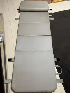グレー 折りたたみベッド ヘッドレスト付き