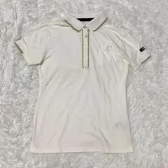 ▲adipure アディピュア▲ゴルフウェア ポロシャツ ホワイトS スポーツ