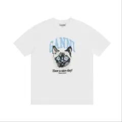 GANNI 猫イラスト ホワイトTシャツ 新品タグ付き - メルカリ