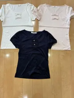 エフデ　カットソー　Tシャツ　3枚セット　美品　白　ピンク　ネイビー