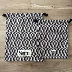 semon apartment PATTERN DRAWSTRING BAGS