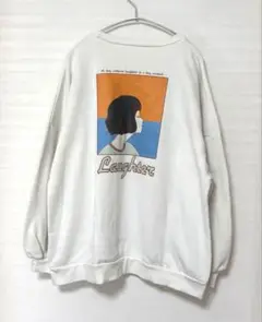 オーバーサイズスウェット Laughter ホワイト