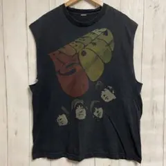 THE BEATLES ビートルズ バンド ブラック 黒 カットオフ Tシャツ
