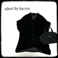 [apart by lowrys] フリル袖　ドルマンスリーブ風シャツ　襟つき