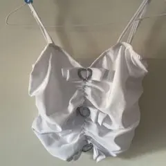 ホワイト フリル タンクトップ