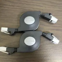 ELECOM リトラクタブルLANケーブル 2個セット