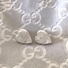 GUCCI ハートロゴ シルバーピアス