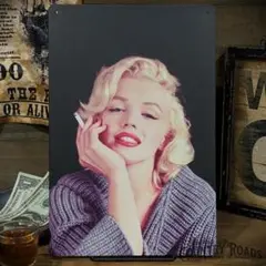 〖ブリキ看板〗マリリン・モンロー 29 / Smoking ① / 20x30㎝