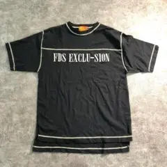【ヴィンテージ】FDS ロゴ刺繍Tシャツ Y2K 黒 古着usedSM35