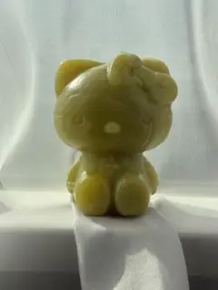 お買い得！元気カラー⭐︎レモンジェイドのキティちゃん彫刻
