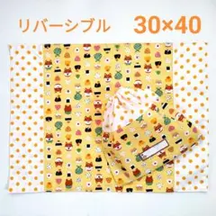 給食セット♡おむすび柴犬の給食袋＆ランチョンマット (30☓40)リバーシブル