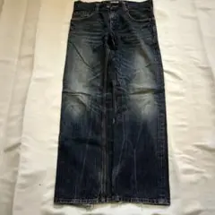 grunge y2k EDWIN fade denim pants 鬼ひげ