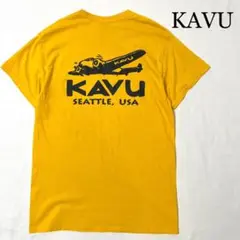 KAVU エアチケット バックプリントTシャツ アウトドア GILDANボディ