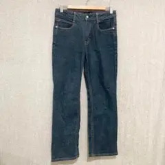 美品✦Sweet Fit ストレートデニムジーンズパンツ ウエスト76 濃紺