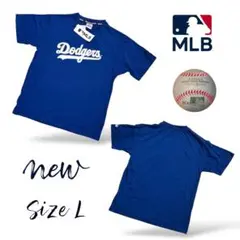 新品 Los Angeles ドジャース logo Tシャツ Lサイズ 青