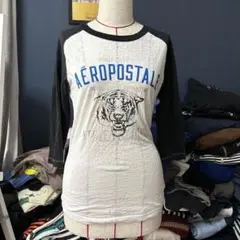 aéropostale トラプリント 七分袖カットソー L