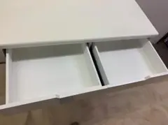 ホワイトドレッサー ゴールド脚 引き出し2つ 103-1