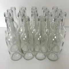 ①透明ガラス 細長 瓶 ボトル 19本セット