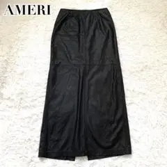 極美品✨Ameri 24年モデル スカート ロング レザー UND Mサイズ 黒