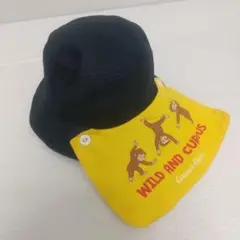おさるのジョージ バケットハット ネイビー 日よけ取り外し可 ジョージ帽子