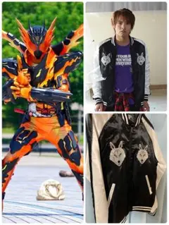 【年末限定】万丈龍我　スカジャン　Tシャツ　劇中衣装セット　プレミアムバンダイ 仮面ライダービルド MA-1タイプジャケット 万丈龍我モデル
