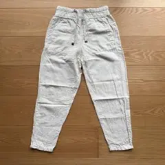 【zara】ホワイト チノパン コットン混紡 クロップド