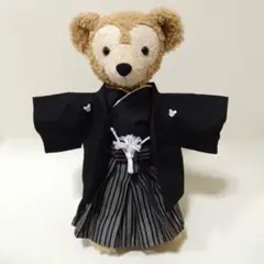 877 羽織袴 ブルーの袴 和装 着物 ダッフィー Sサイズ用衣装 オル・メルSサイズ用,羽織袴セット,No.1｜ダッフィー