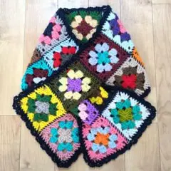 57 ハンドメイド グラニーモチーフマフラー