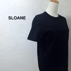 美品 スローン コットン 天竺 UV Tシャツ ベーシック 日本製 黒