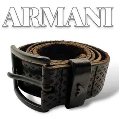 EMPORIO ARMANI レザー ブラウン ベルト 6793