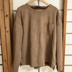ベージュ クルーネック トレーナー　CPCM Lサイズ