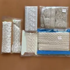 アイボリー レースリボンセット