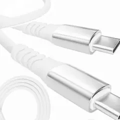 USB-C to USB-c ケーブル 2M 2本 ホワイト