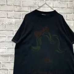 USA製90sヴィンテージTシャツ！シングルステッチ　ブラック半袖古着L30