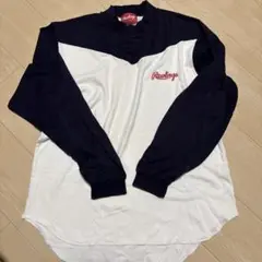 Rawlings 長袖アンダーシャツ L ネイビー/ホワイト