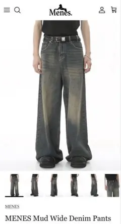 メネスMENES Mud Wide Denim Pants メネスデニム 2025年最新】Menes mud wide denimの人気アイテム - メルカリ