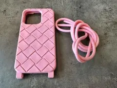 本物！ボッテガヴェネタ　iPhone14proシリコンケース　ショルダー付