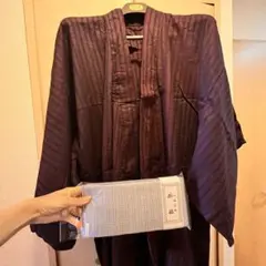 【美品】紫色 浴衣セット 夏祭り 花火大会 和装 2点セット 帯付き