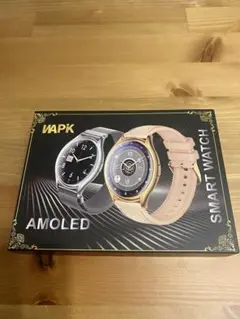 【新品ほぼ未使用】Wapik スマートウォッチ 2種類バンド付き