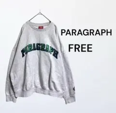 paragraph パラグラフ　スウェット　トレーナー　グレー　人気　定番　韓国