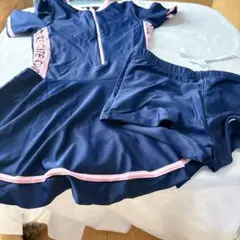 ☆3XL キッズ 水着 女の子 水着 半袖ワンピース ショートパンツ 上下2点