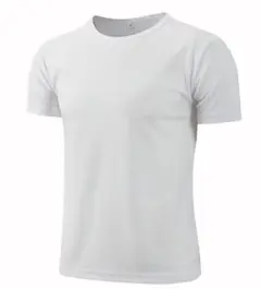 【新品】ユニセックス速乾通気性スポーツTシャツ ホワイト XL(LL)