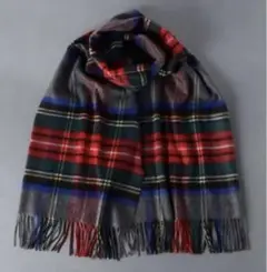 <JOHNSTONS>STW チェック ストール MD.GRAY