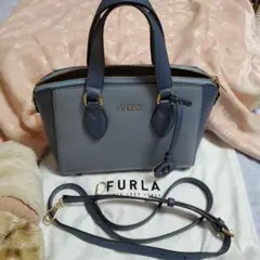 FURLA 2Waybag ショルダーつき 水色 ア