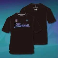 東京ドーム開催試合限定デザインTシャツ　ブラックサマーTシャツ　千葉ロッテ